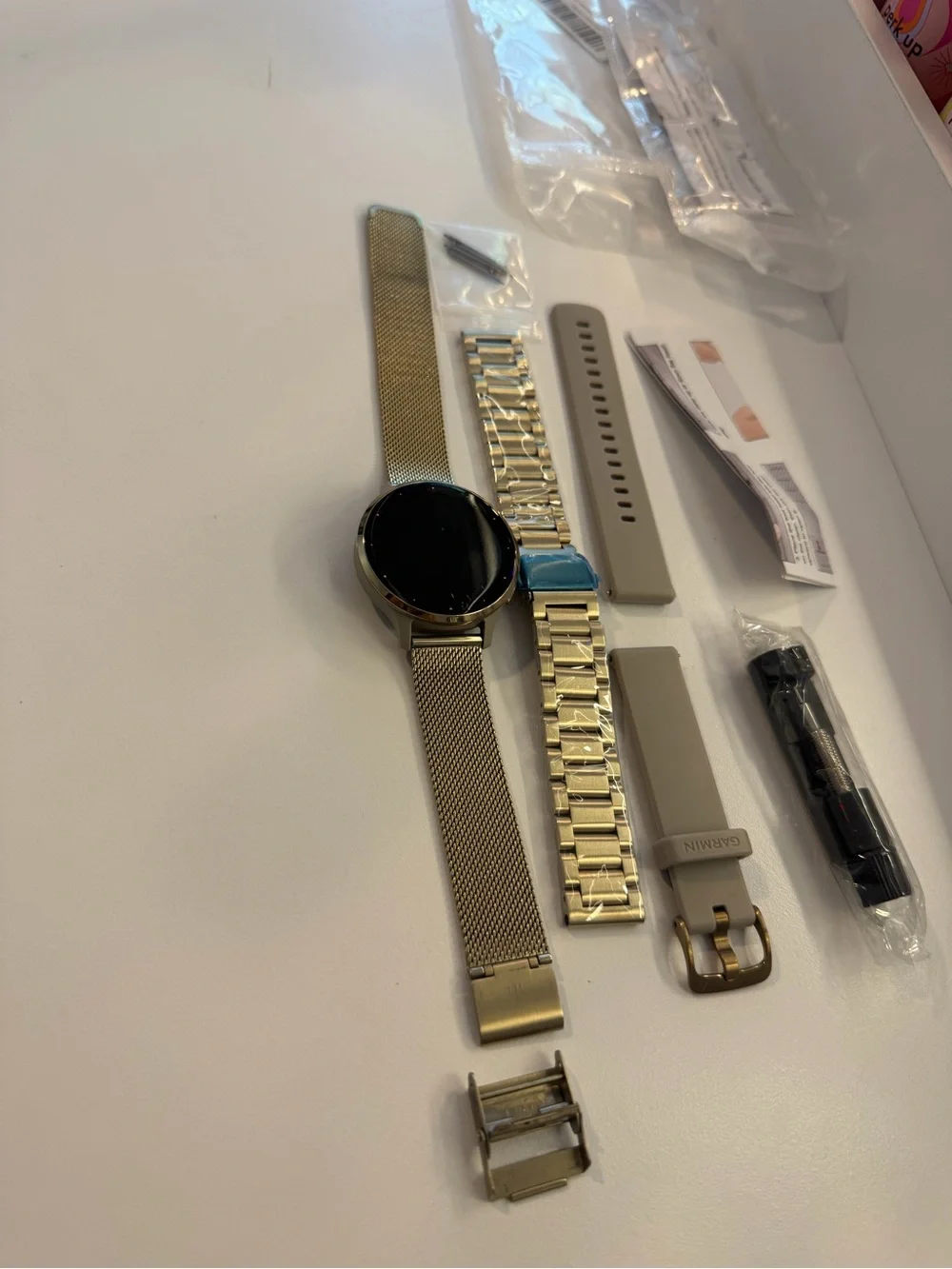 garmin Venu 3S Smartwatch - Cream and Silver